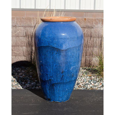 Tuscany FNT50380 Ceramic Triple Vase Complete Fountain Kit Vase Fountain Blue Thumb